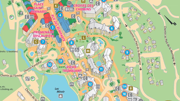 Mont Tremblant Pedestrian Village Map   Map Pedestrian Village Summer M.ashx