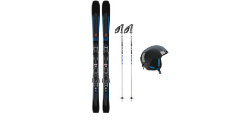 Skis and poles Rental